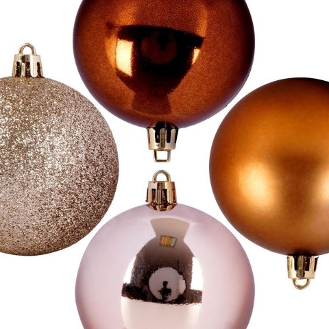 Bombki Choinkowe Bursztynowe Nietłukące 7 cm 6 szt. ORION Dekoracyjne