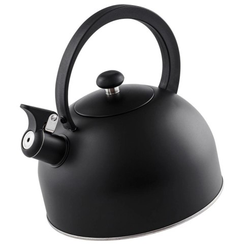 Czajnik na Gaz Indukcja z Gwizdkiem Stalowy Czarny Solidny Trwały VILDE 3 l