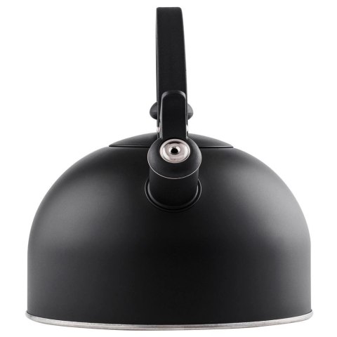 Czajnik na Gaz Indukcja z Gwizdkiem Stalowy Czarny Solidny Trwały VILDE 3 l