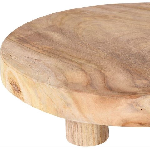 Deska do Serwowania Tekowa HOME STYLING 30 cm Okrągła Drewniana na Nóżkach
