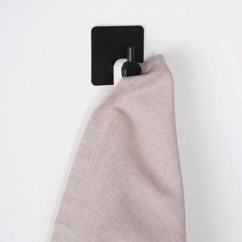 Haczyki Wieszaki Samoprzylepne Stalowe Czarne Solidne na Ścianę VILDE 4 szt