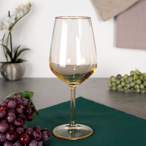 Kieliszek do Wina Szklany Bursztynowy Klasyczny Solidny VILDE 490 ml