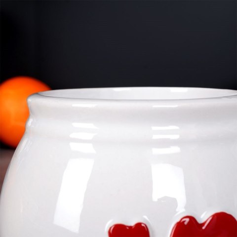 Kubek do Kawy Herbaty Ceramiczny Biały Serce Pojemny Duży ORION 430 ml