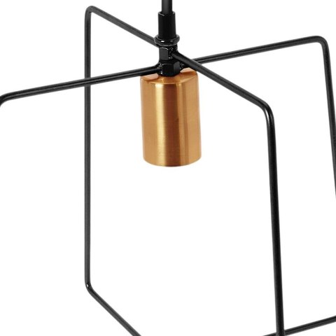 Lampa Sufitowa Wisząca Metalowa Czarna Złota 32 x 29 cm VILDE Loft