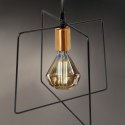 Lampa Sufitowa Wisząca Metalowa Czarna Złota 32 x 29 cm VILDE Loft