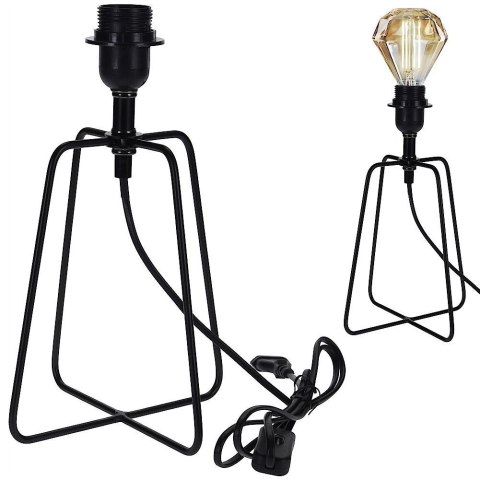 Lampa Stołowa Nocna Metalowa Czarna 21 cm VILDE do Biura i Pokoju