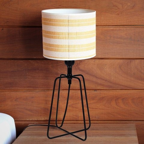 Lampa Stołowa Nocna Metalowa Czarna 21 cm VILDE do Biura i Pokoju