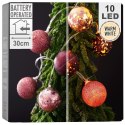 Lampki Bombki Świecące 10 led Fioletowe 4 cm ORION na Baterie