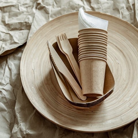 Noże Jednorazowe Drewniane 16,5 cm 20 szt. Biodegradowalne VILDE