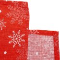 Obrus Plamoodporny Czerwony 180 x 130 cm Płatki Śniegu EXCELLENT HOUSEWARE