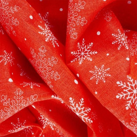 Obrus Plamoodporny Czerwony 180 x 130 cm Płatki Śniegu EXCELLENT HOUSEWARE