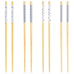 Pałeczki do Sushi Bambusowe 8 szt 24 cm EXCELLENT HOUSEWARE Dekorowane
