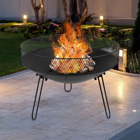 Palenisko Ogrodowe Metalowe Grill z Rusztem Stelaż 60 cm AMBIANCE
