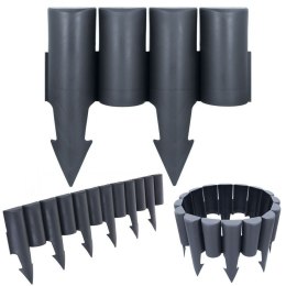 Palisada Ogrodowa Obrzeże 25 cm VILDE Grafitowa Łatwy Montaż