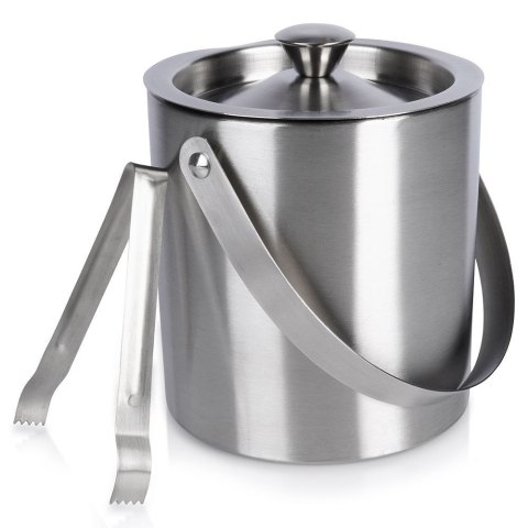 Wiaderko do Lodu Termiczne ze Szczypcami Stalowe Trwałe Solidne ORION 1,7 L