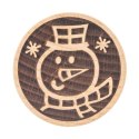 Stempel do Ciastek Drewniany Bałwan Pierników Dekoracja 5,5 cm ORION