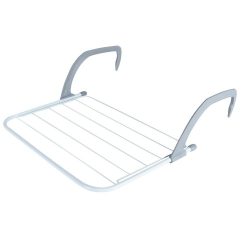 Suszarka na Pranie na Kaloryfer Metalowa Biała Rozkładana VILDE 55x50,5 cm