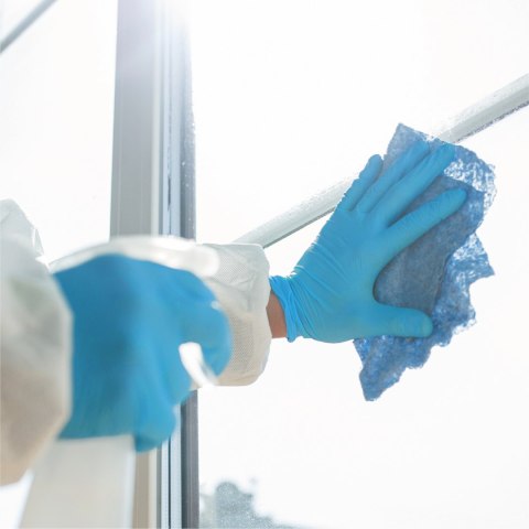 CLARA ROZM. L NIEBIESKIE Rękawice nitrylowe bezpudrowe medyczne, 100 szt.