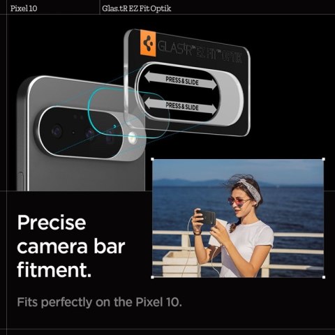 Spigen Optik GLAS.TR Camera Protector 2-Pack - Szkło ochronne na obiektyw do Google Pixel 10 (Crystal Clear)