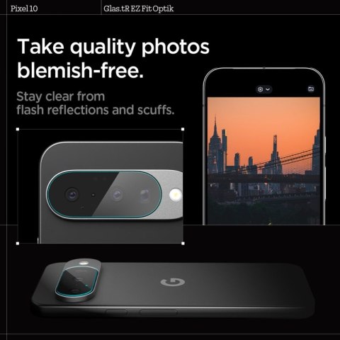 Spigen Optik GLAS.TR Camera Protector 2-Pack - Szkło ochronne na obiektyw do Google Pixel 10 (Crystal Clear)