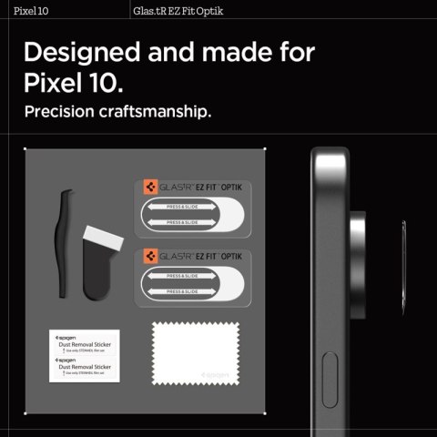 Spigen Optik GLAS.TR Camera Protector 2-Pack - Szkło ochronne na obiektyw do Google Pixel 10 (Crystal Clear)
