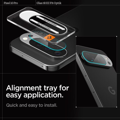 Spigen Optik GLAS.TR Camera Protector 2-Pack - Szkło ochronne na obiektyw do Google Pixel 10 Pro (Crystal Clear)