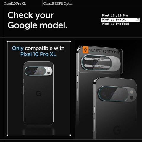 Spigen Optik GLAS.TR Camera Protector 2-Pack - Szkło ochronne na obiektyw do Google Pixel 10 Pro XL (Crystal Clear)