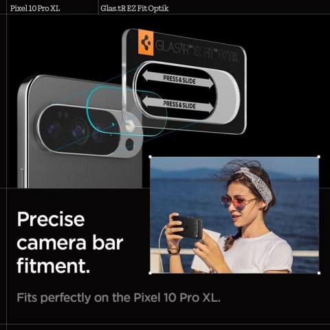 Spigen Optik GLAS.TR Camera Protector 2-Pack - Szkło ochronne na obiektyw do Google Pixel 10 Pro XL (Crystal Clear)