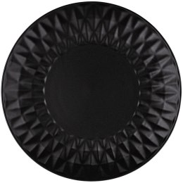 Talerz Deserowy Ceramiczny Czarny NAVA SOHO 20 cm Tłoczony Zmywarka