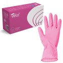 VELO NITRILE PINK M Różowe rękawice nitrylowe zabiegowe bezpudrowe, 100 szt.