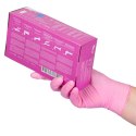 VELO NITRILE PINK S Różowe rękawice nitrylowe zabiegowe bezpudrowe, 100 szt.