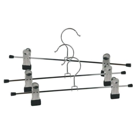 Wieszak na Spodnie z Klipsami 3 szt. ORION Regulowane Metalowe