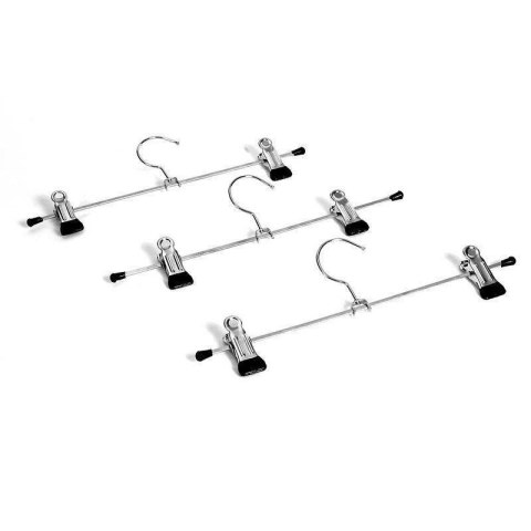 Wieszak na Spodnie z Klipsami 3 szt. ORION Regulowane Metalowe