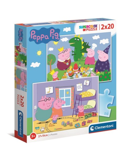 Clementoni | Peppa Pig | Puzzle 2x20el. + memos