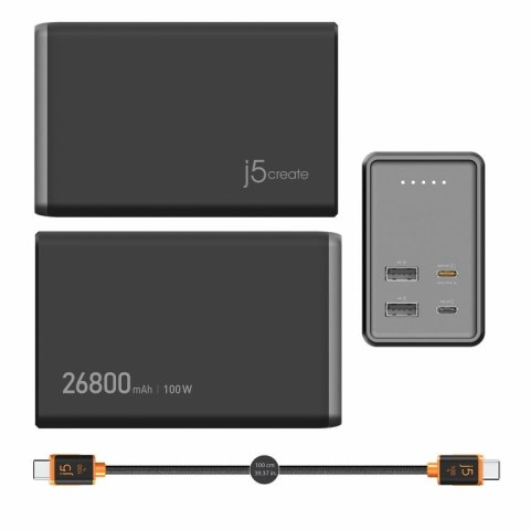 J5create JPB264100-N bank mocy 26800 mAh Czarny