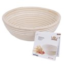 Koszyk do Wyrastania Ciasta na Chleb Bochenek Rattanowy Solidny ORION 21 cm