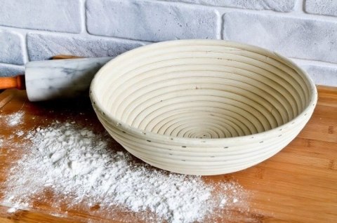 Koszyk do Wyrastania Ciasta na Chleb Bochenek Rattanowy Solidny ORION 21 cm