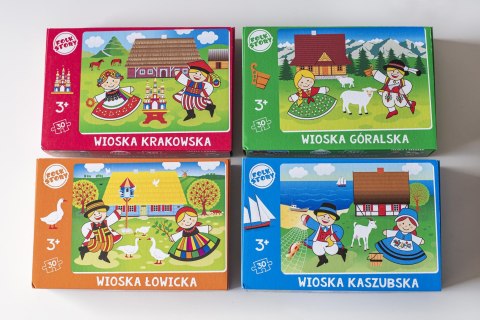 Puzzle Wioska Łowicka FOLKSTAR 30 elementów