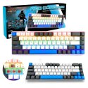 RED CORE MX60 - Gamingowa klawiatura mechaniczna typu short 60%, przełączniki mechaniczne silent RED, kolorowe podświetlenie, 68