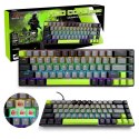 RED CORE MX60 - Gamingowa klawiatura mechaniczna typu short 60%, przełączniki mechaniczne silent RED, kolorowe podświetlenie, 68