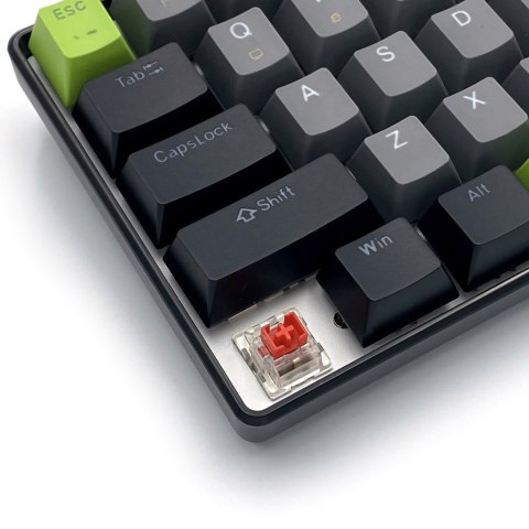 RED CORE MX60 - Gamingowa klawiatura mechaniczna typu short 60%, przełączniki mechaniczne silent RED, kolorowe podświetlenie, 68