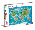 Clementoni: Puzzle 180el. - Dinosaurs Map