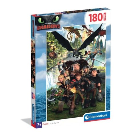 Clementoni: Puzzle 180el. - How to Train Your Dragon