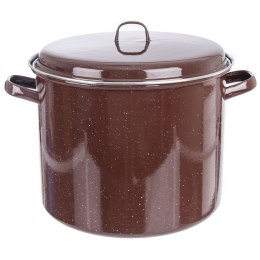 Garnek Emaliowany 20 L ORION BROWN Brązowy Duży 32 cm Indukcja
