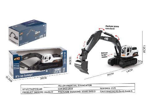 Metalowa Koparka Biała