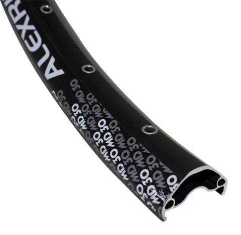 Obręcz mtb/trekking ALEXRIMS MD30, H. tarczowy, Stożek 20mm, 29" 622x30, 32 otwory, Kapslowana, Czarna, Waga 605g (NEW)