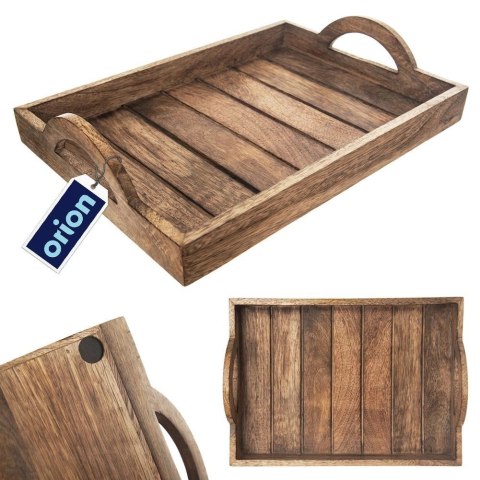 Taca do Serwowania Przekąsek Drewniana Prostokątna ORION 35,5 x 25,5 cm