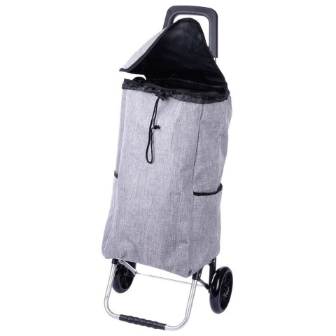 Wózek z Torbą na Zakupy Szary 40 L