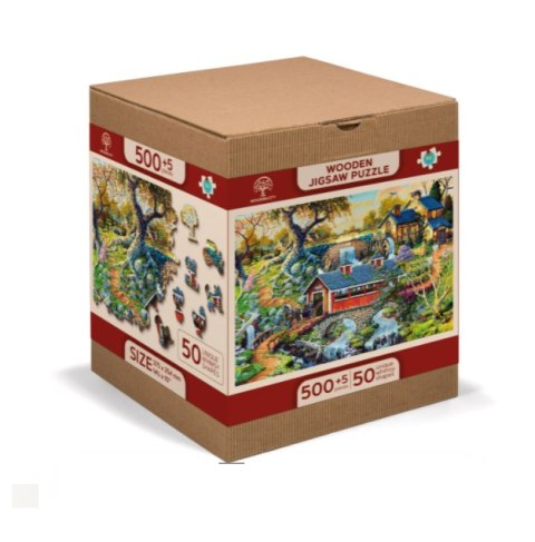 Drewniane Puzzle z figurkami - Mosty wiejskie, 505 elementów