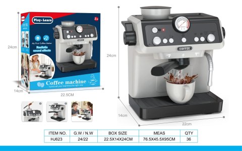 Ekspres do Kawy Szary z Funkcją Świateł i Dźwięku